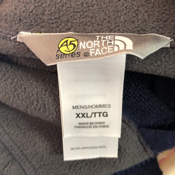 THE NORTHFACE A5 Series Mens size XXL Wool Sweater 1/4 Zip Navy Layer Prep Sport - Picture 14 of 16